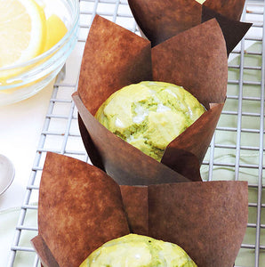 Lemon Matcha Muffins