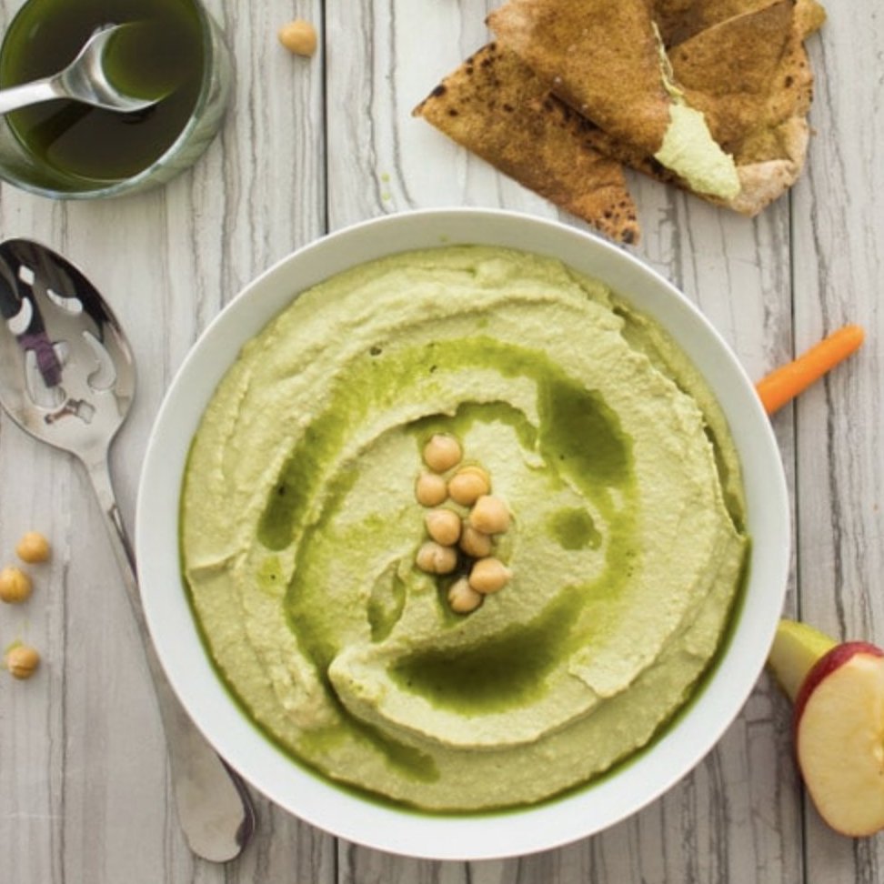 Ginger Beet Matcha Hummus