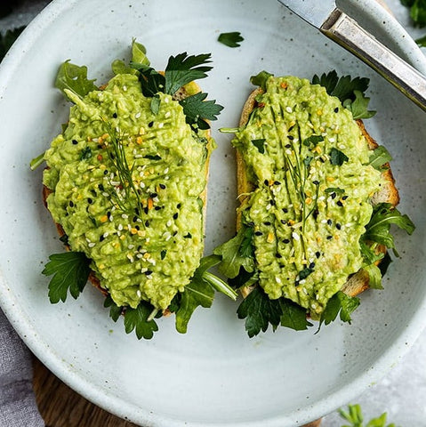 Strawberry Lemon Matcha Avocado Toast