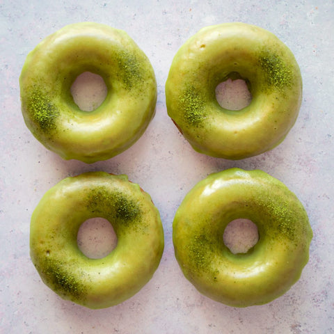 Cinnamon Goji Matcha Donuts