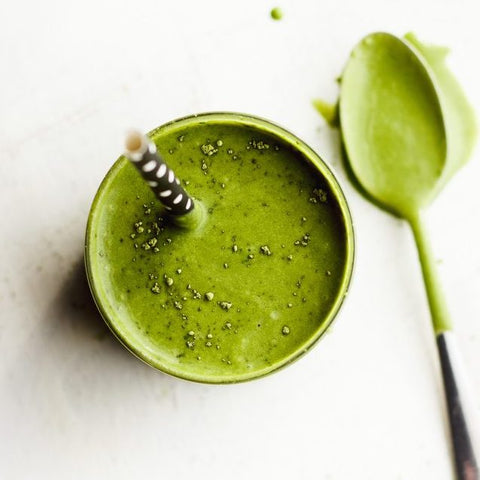 Vanilla Rose Hip Matcha Protein Shake